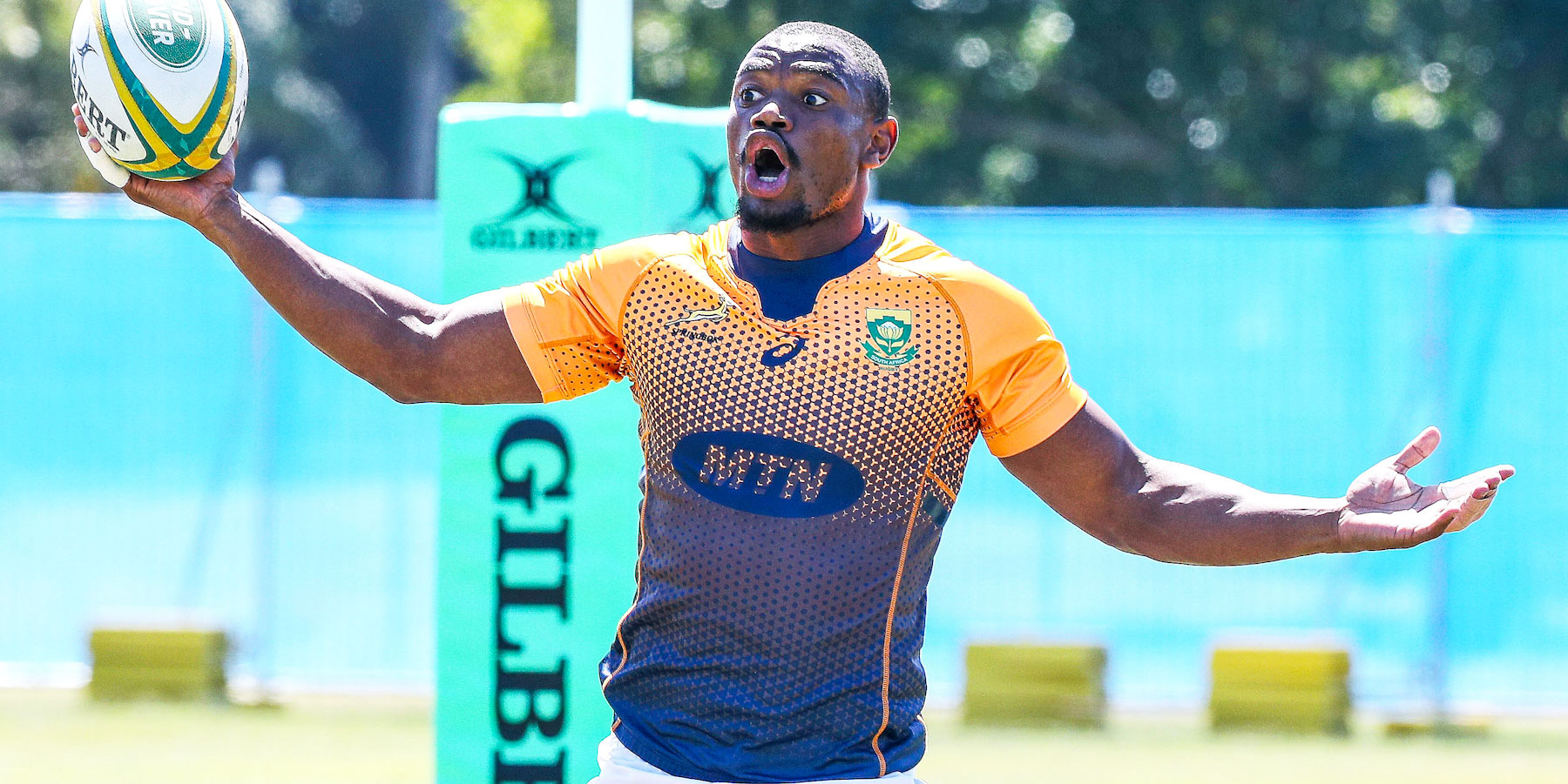 Makazole Mapimpi at Saturday's captains run in Australia.