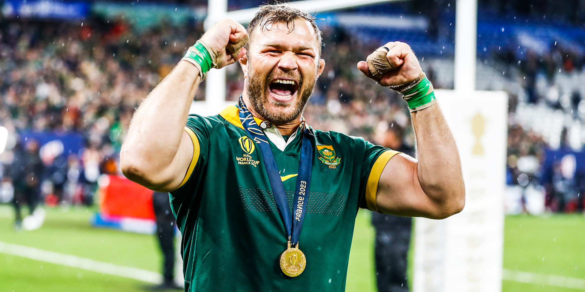 An elated Vermeulen after the RWC 2023 Final in Paris.