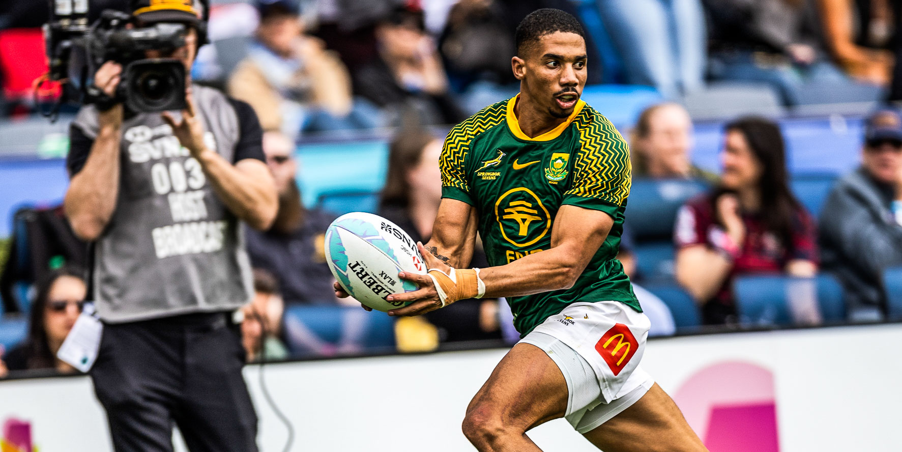 Shilton van Wyk scored tries in each of the Blitzboks' three games.