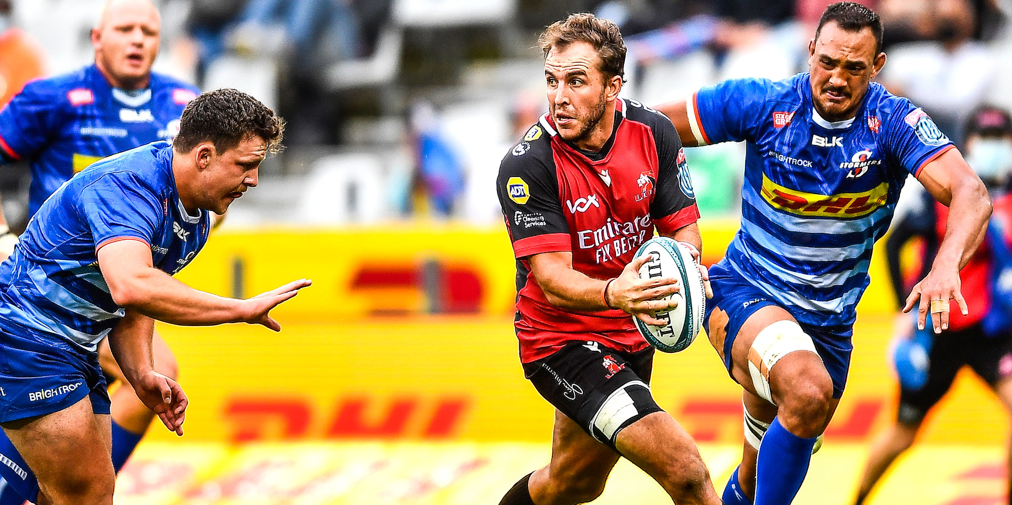Burger Odendaal in action in the Emirates Lions' victory over the DHL Stormers in Cape Town last month.
