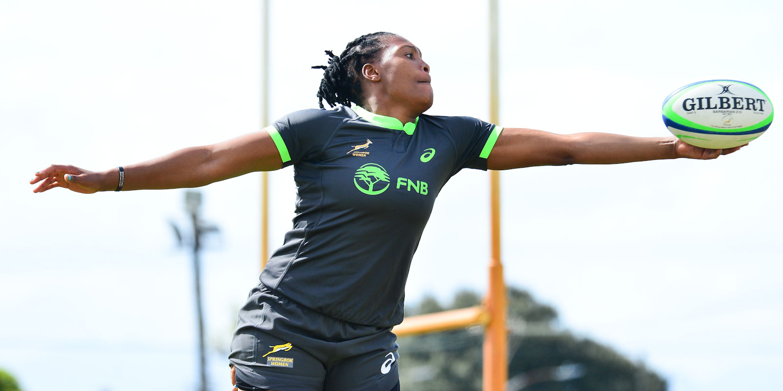 Sinazo Mcatshulwa at training for the Springbok Women.