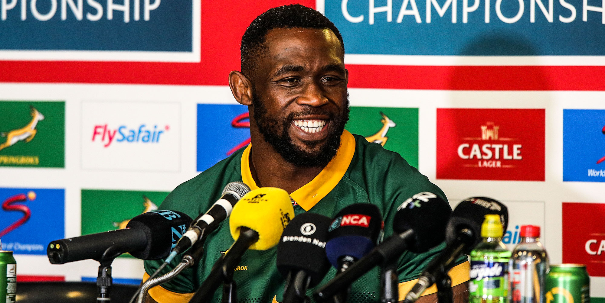 Siya Kolisi was a happy man after the match,