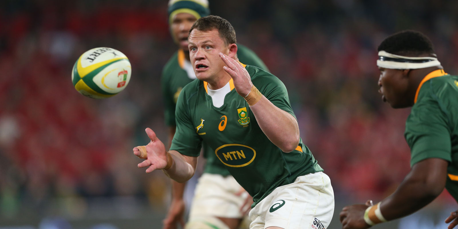 Deon Fourie on debut for the Springboks.
