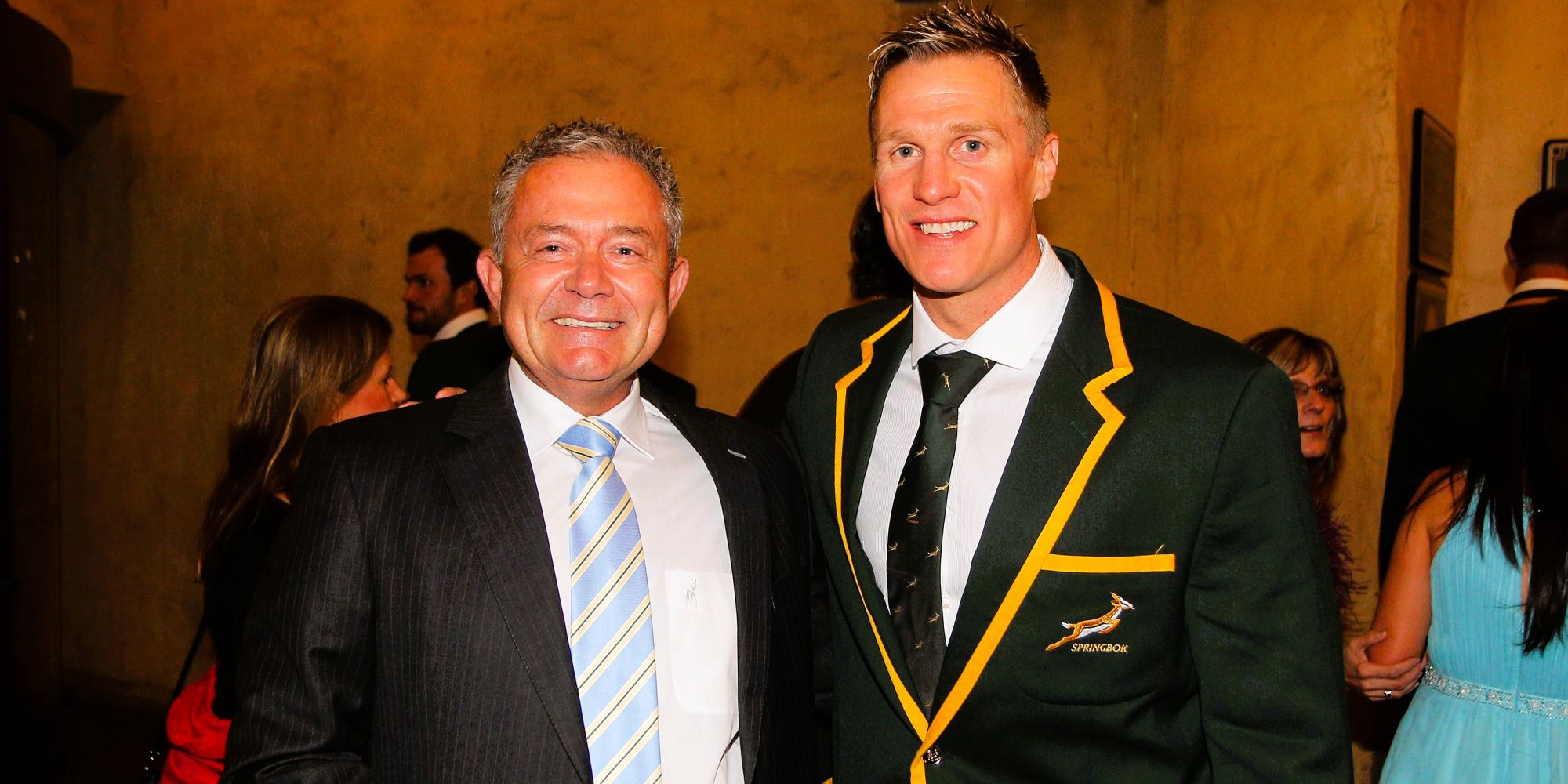 Gavin Varejes with former Springbok captain Jean de Villiers.