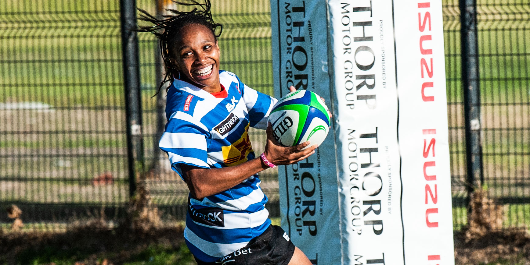 Felicia Jacobs scored twice for DHL WP on Friday.