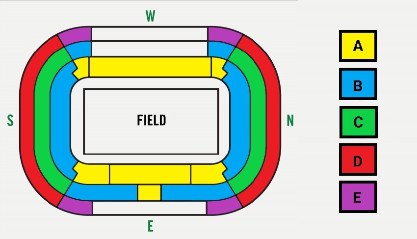 Stadium map.