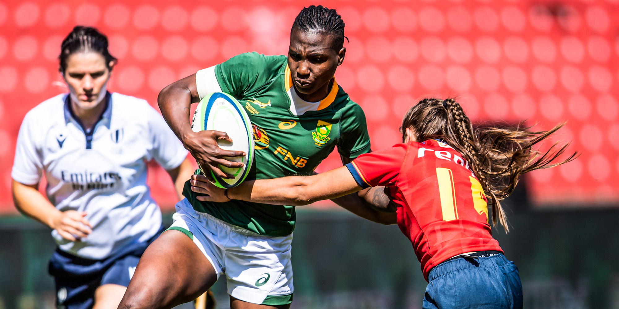 Ayanda Malinga scored two tries against Spain.