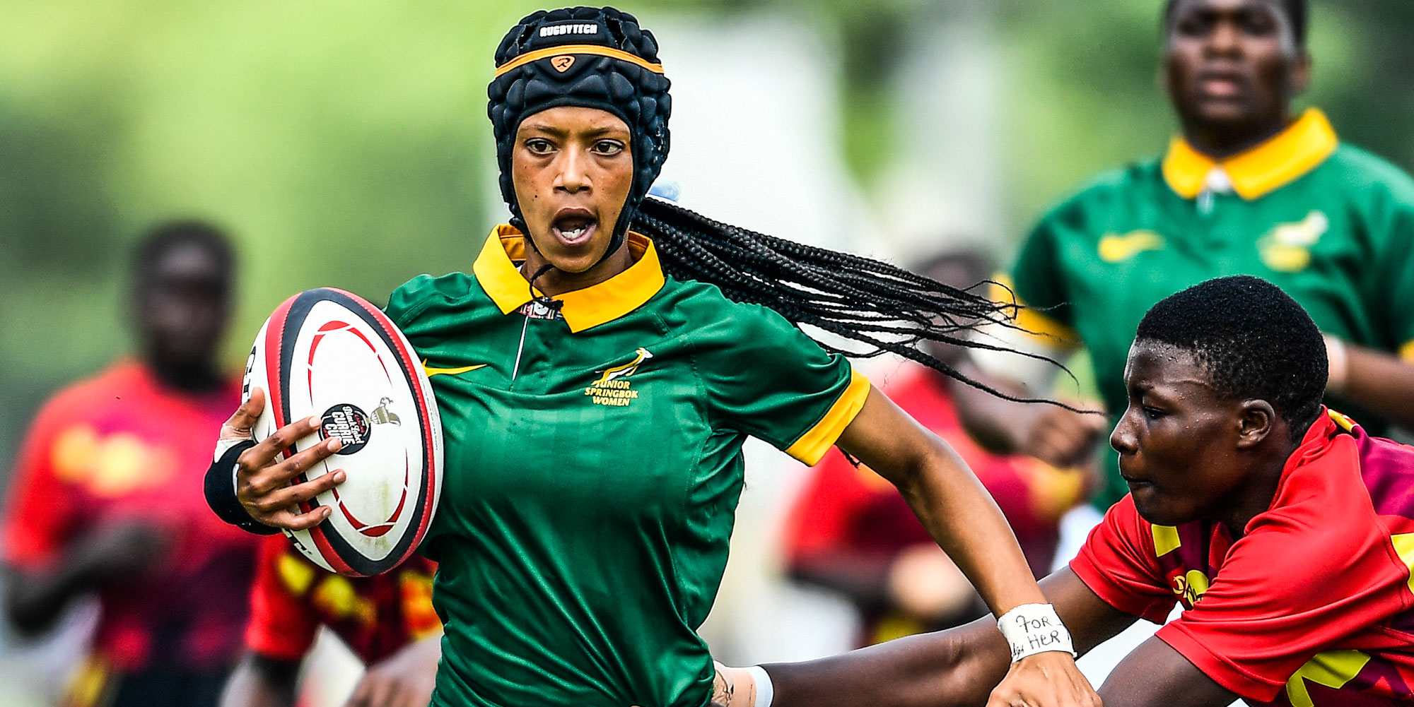 Robyn Strydom scored two tries against Uganda.