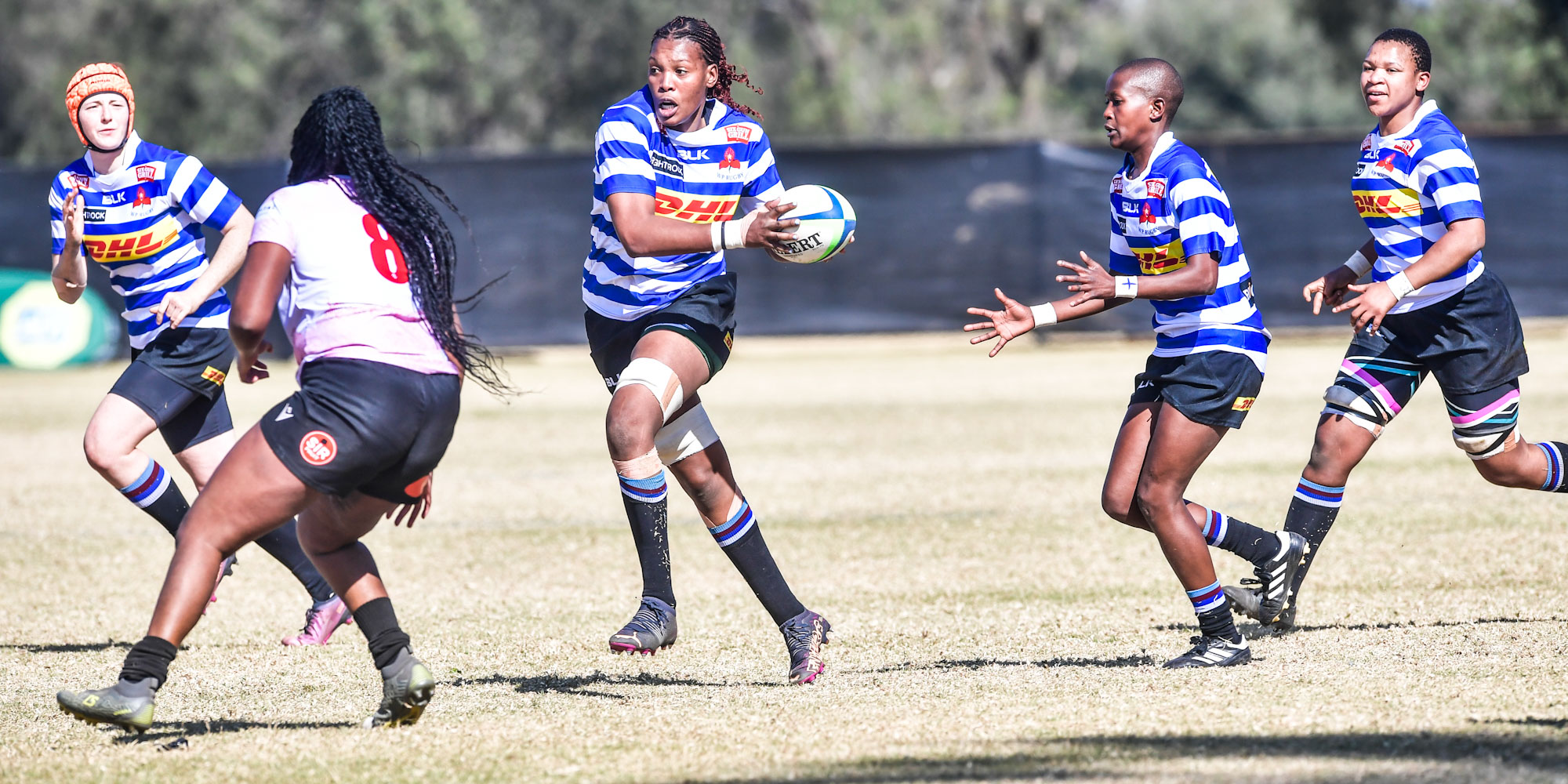 In action for DHL Western Province in the Women's Premier Division.