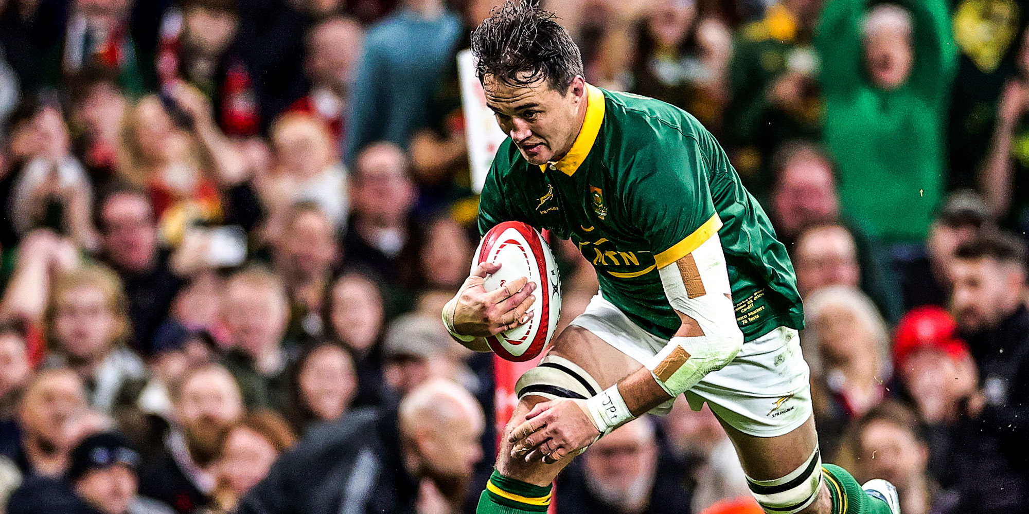 Franco Mostert scored the first try and was named Man of the Match.