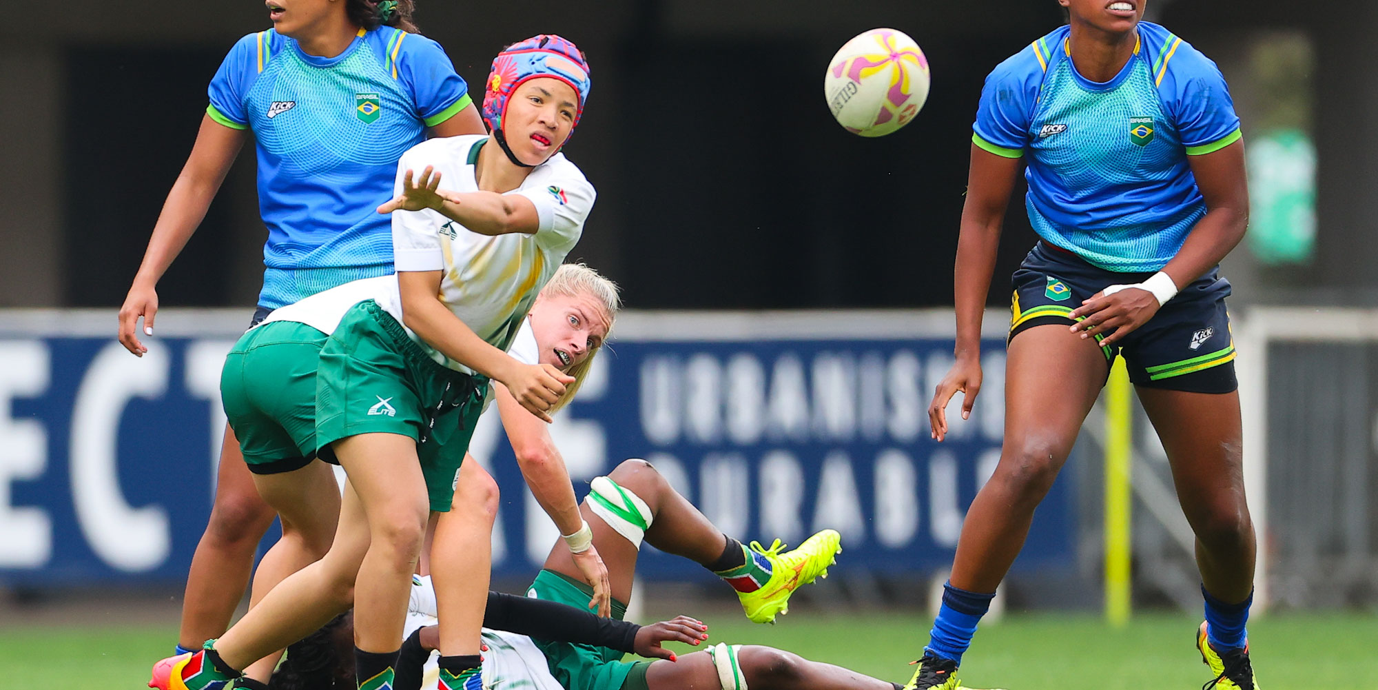 Byrhandre Dolf in action in an Olympics warm-up match against Brazil.