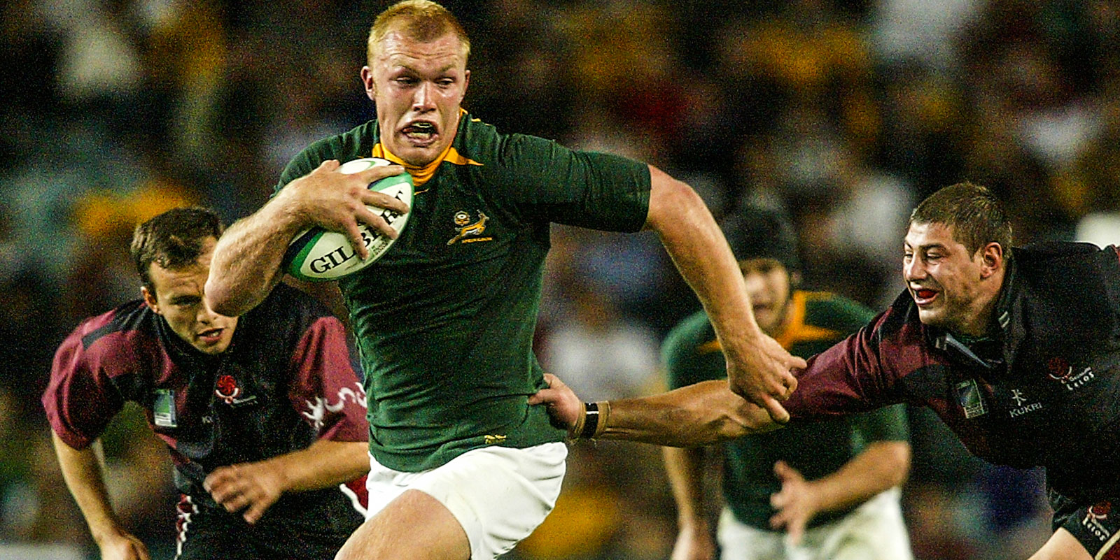 Schalk Burger on the rampage in his debut Test.