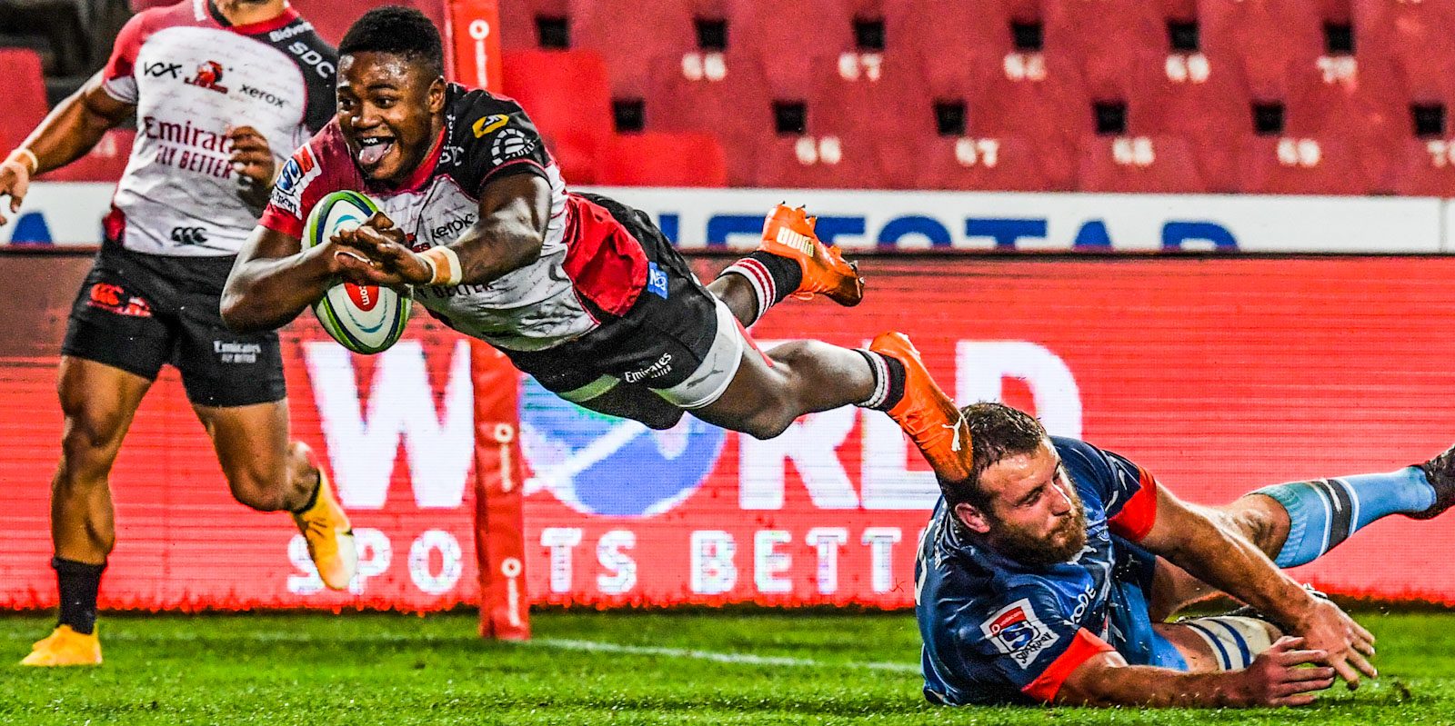 Wandisile Simelane scored a great try earlier in the season against the Vodacom Bulls