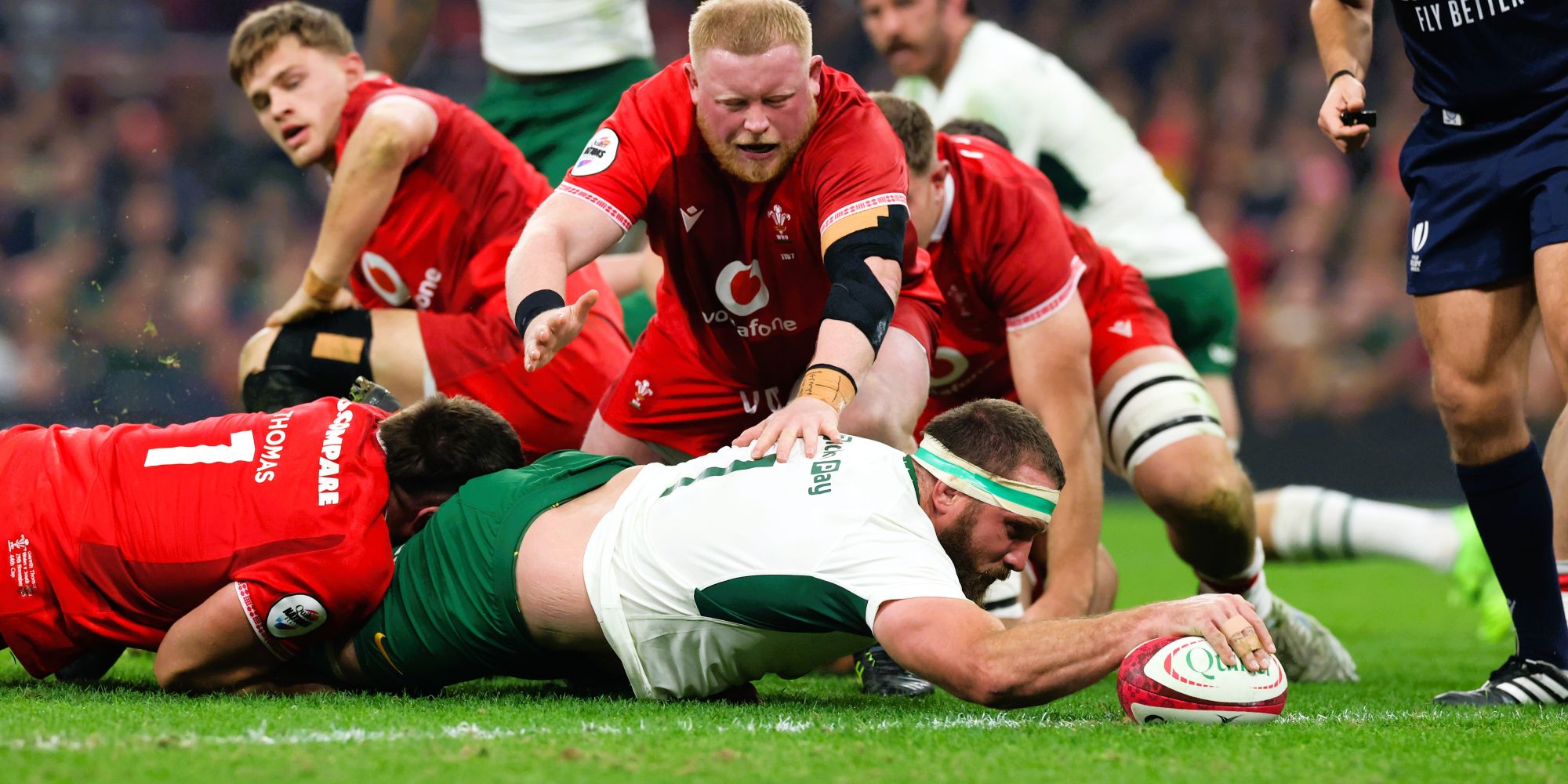 Gerhard Steenekamp scored the first try of the match.