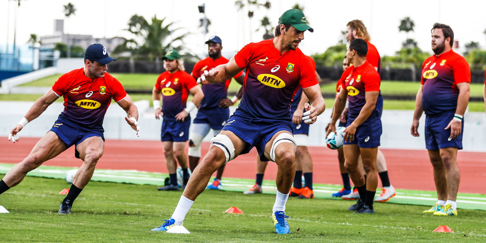 Springbok training at the 2019 RWC in Japan.