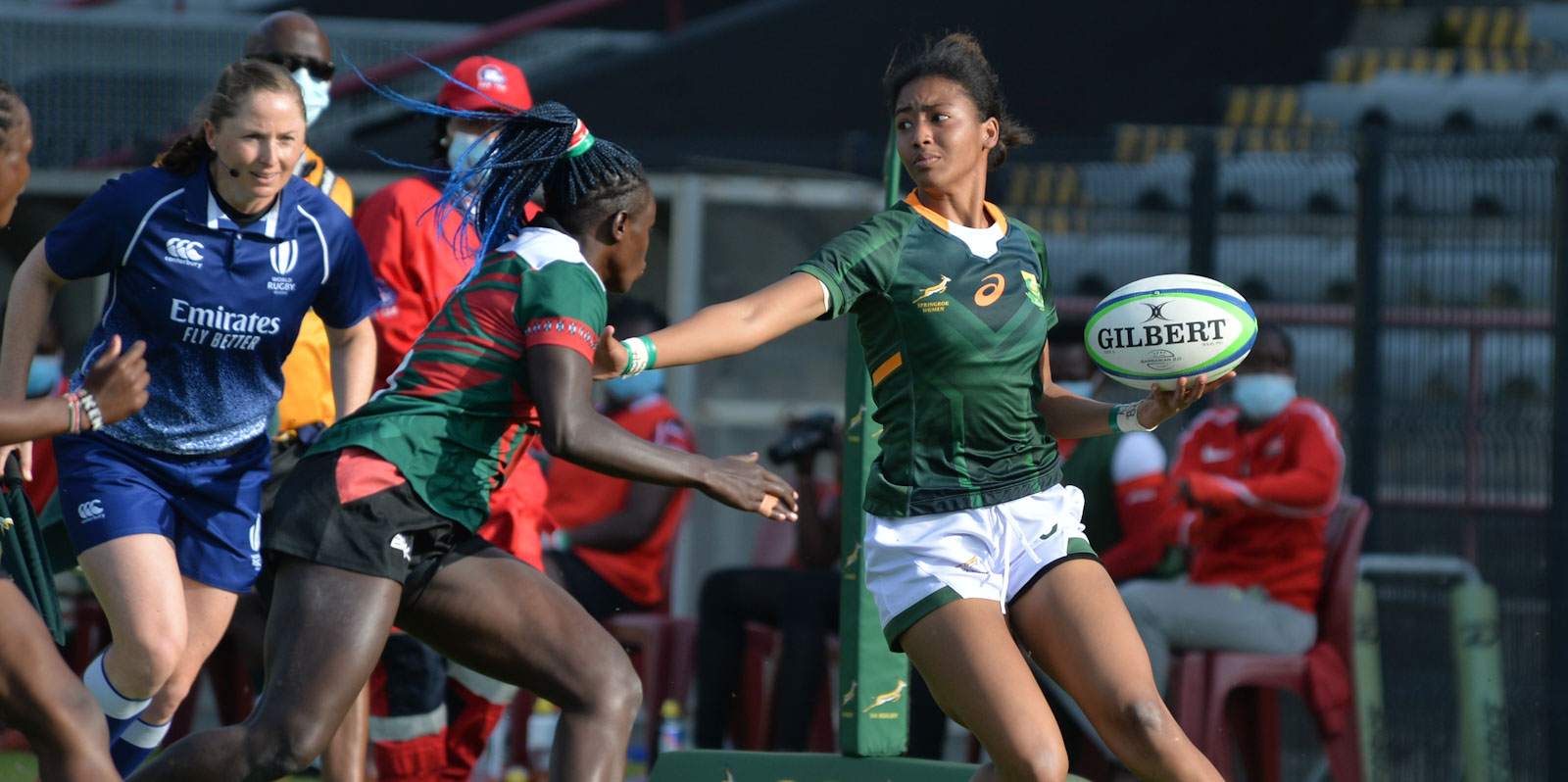 Alichia Arries in action for the Springbok Women against Kenya.