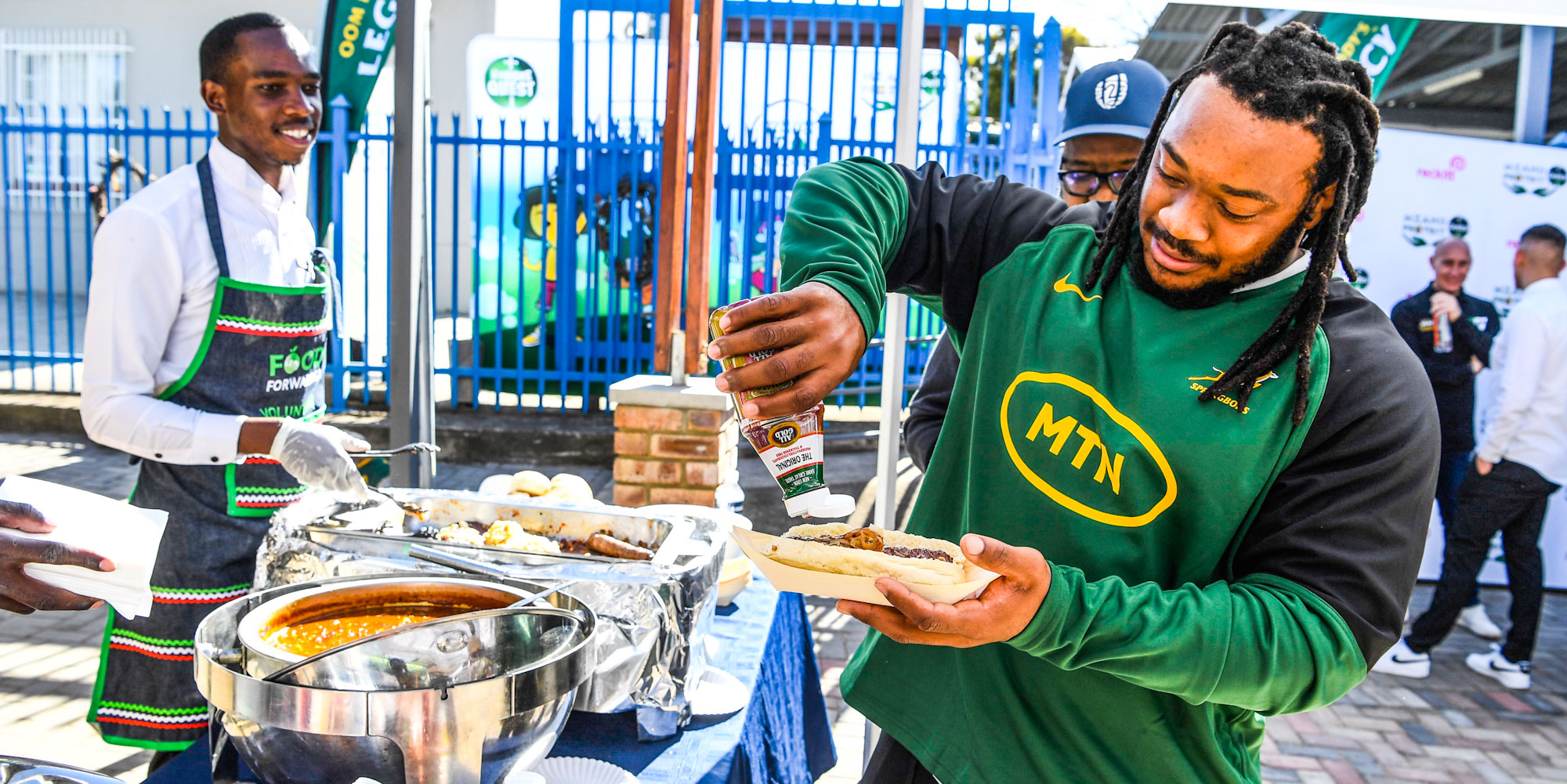 Joseph Dweba prepares a delicious boerewors roll for the people at the Kungwini Welfare Organisation.