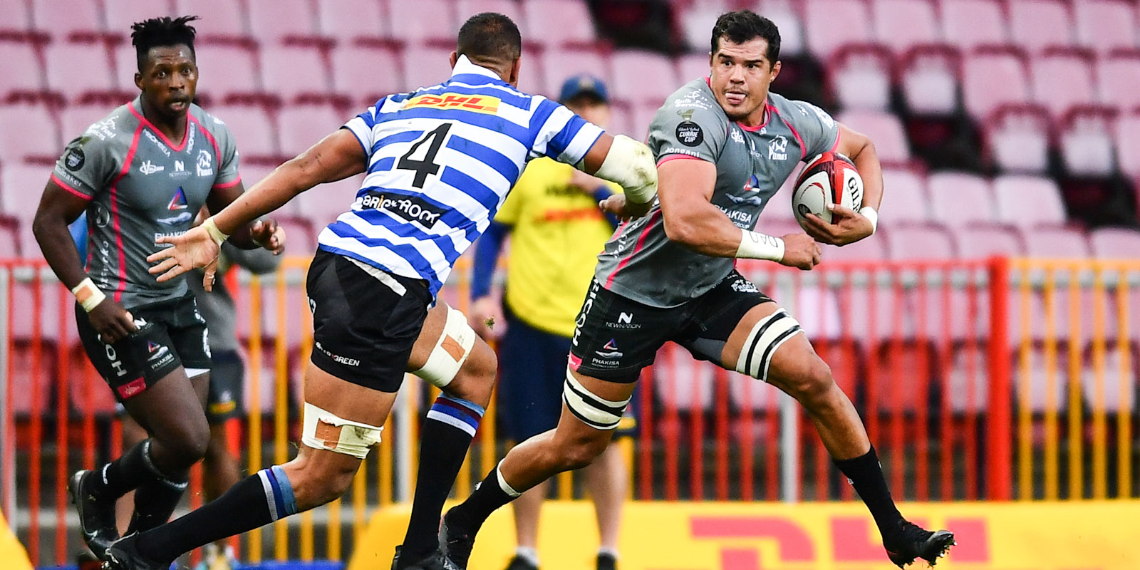 Willie Engelbrecht charging ahead for the Phakisa Pumas.