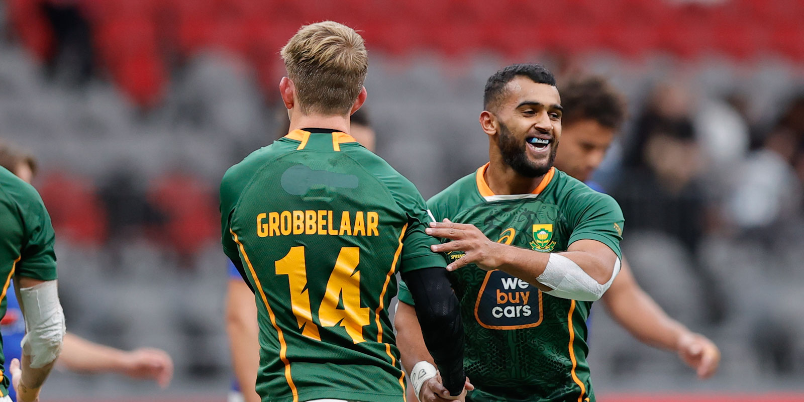 Noegh Hayward made his Blitzbok debut in Vancouver.
