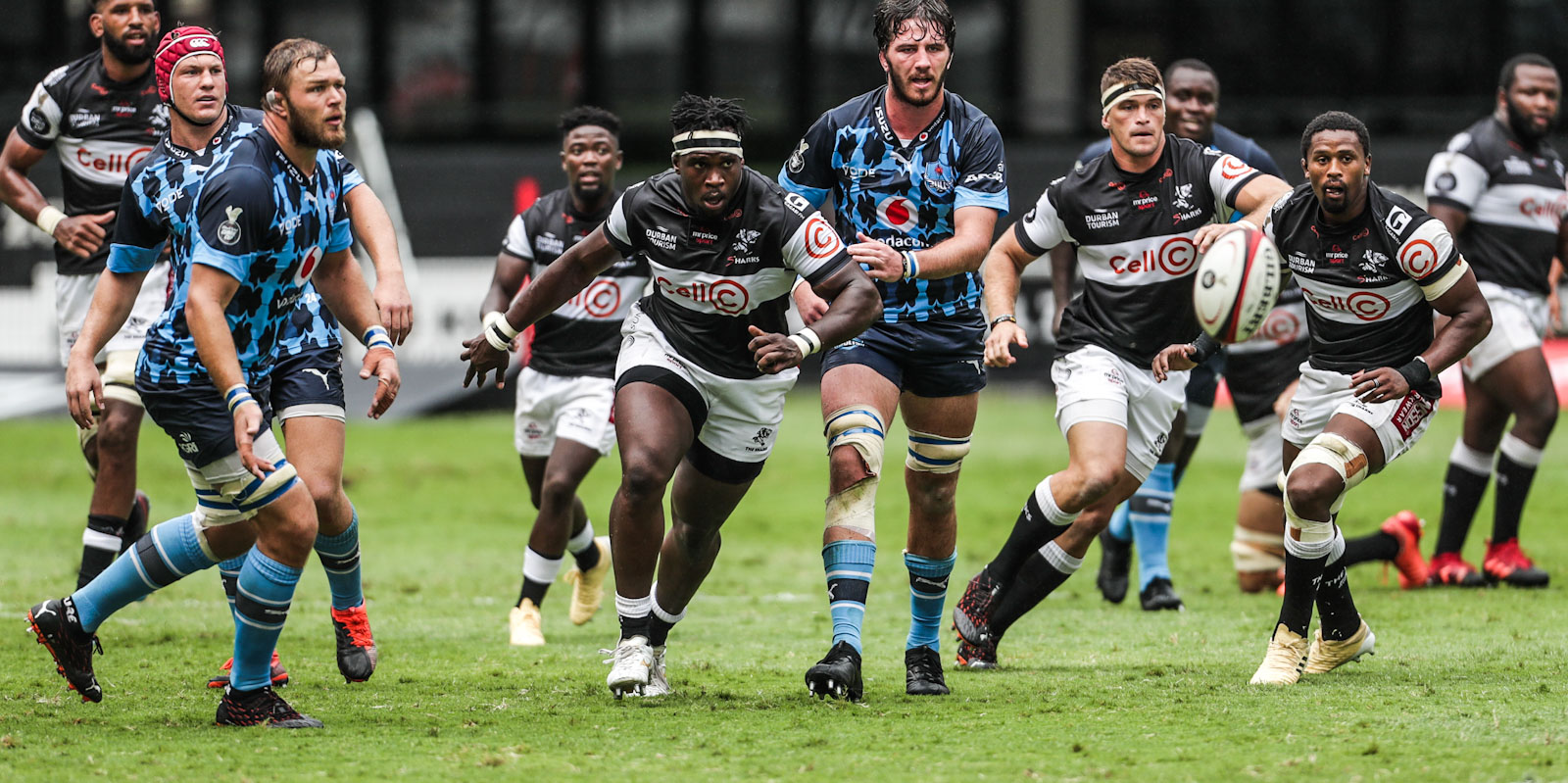 Action from earlier in the season between the Cell C Sharks and the Vodacom Bulls