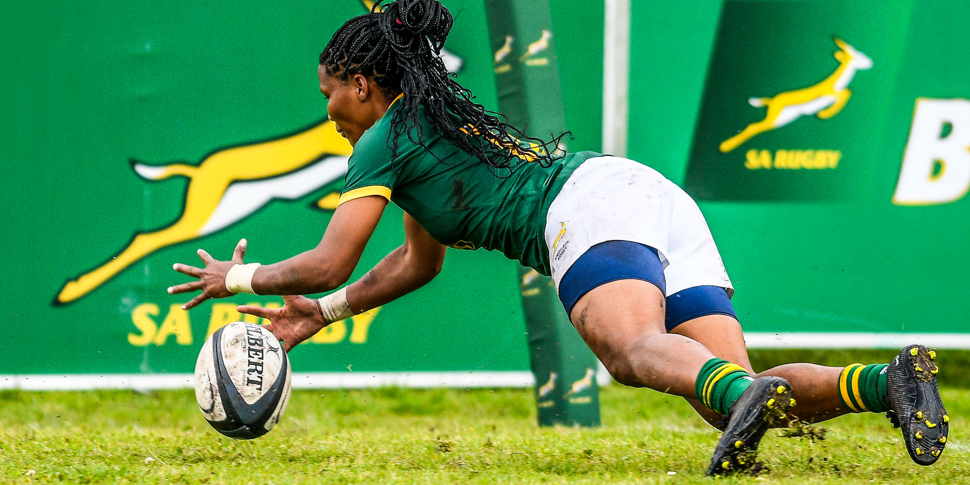 Maceala Samboya scored twice for the Springbok Women.